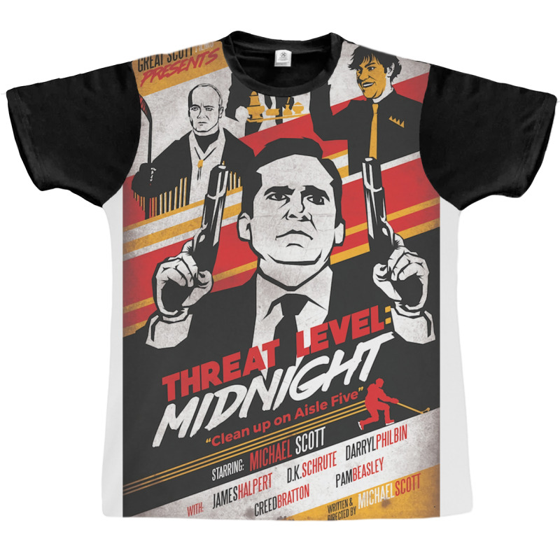 Threat Level Midnight Clean Up On Aisle Five Poster Retro Graphic T-shirt | Artistshot