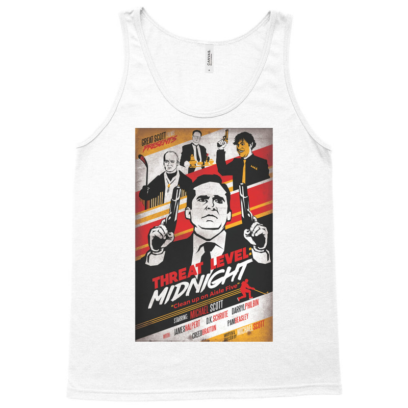 Threat Level Midnight Clean Up On Aisle Five Poster Retro Tank Top | Artistshot