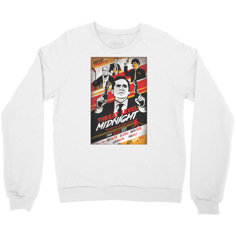 Threat Level Midnight Clean Up On Aisle Five Poster Retro Crewneck Sweatshirt | Artistshot