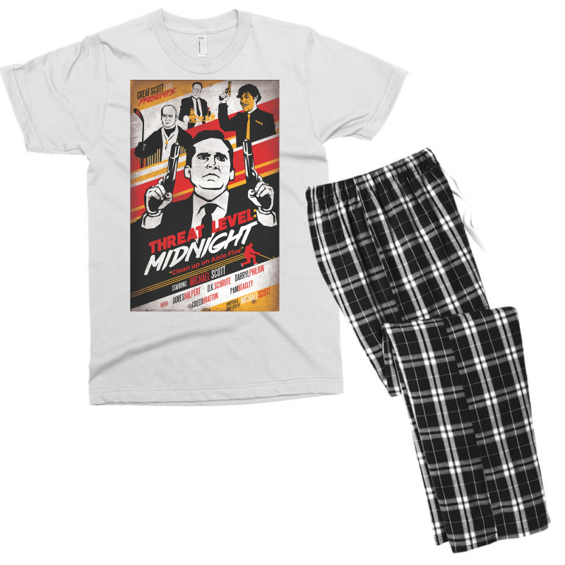 Threat Level Midnight Clean Up On Aisle Five Poster Retro Men's T-shirt Pajama Set | Artistshot