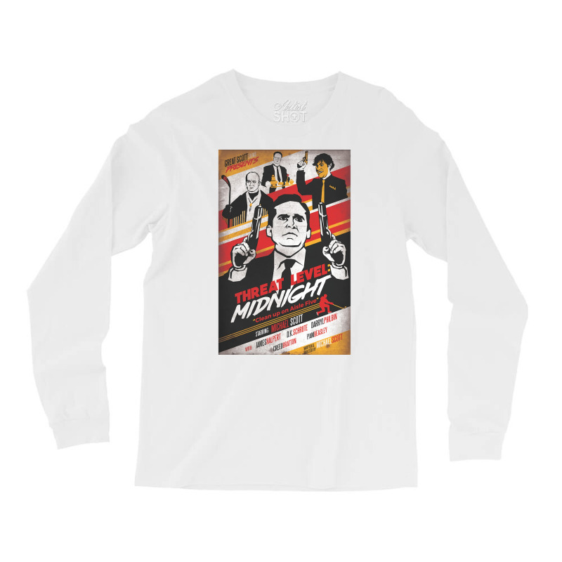 Threat Level Midnight Clean Up On Aisle Five Poster Retro Long Sleeve Shirts | Artistshot