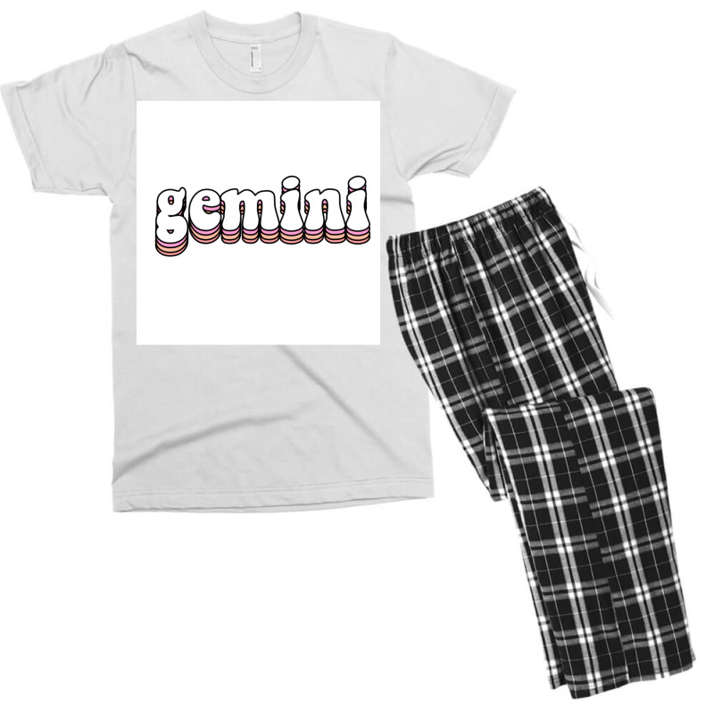 Gemini Poster 70s Men's T-shirt Pajama Set by ajidkannurp | Artistshot