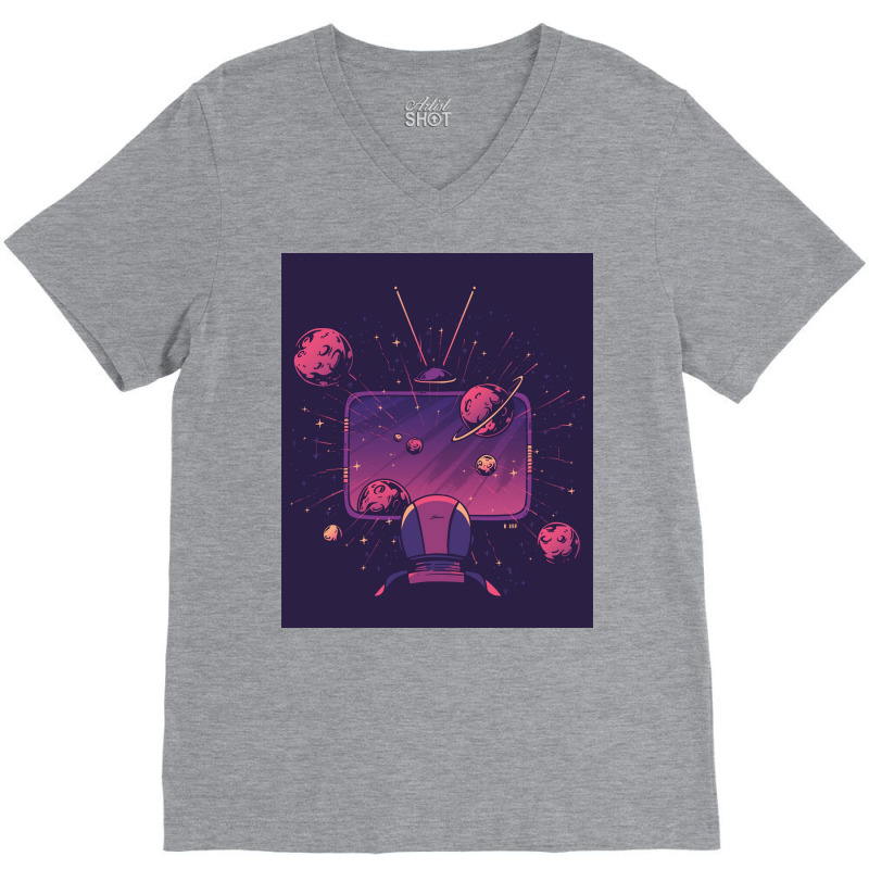 Space Tv Poster Hipster V-Neck Tee by verriaharzi4 | Artistshot