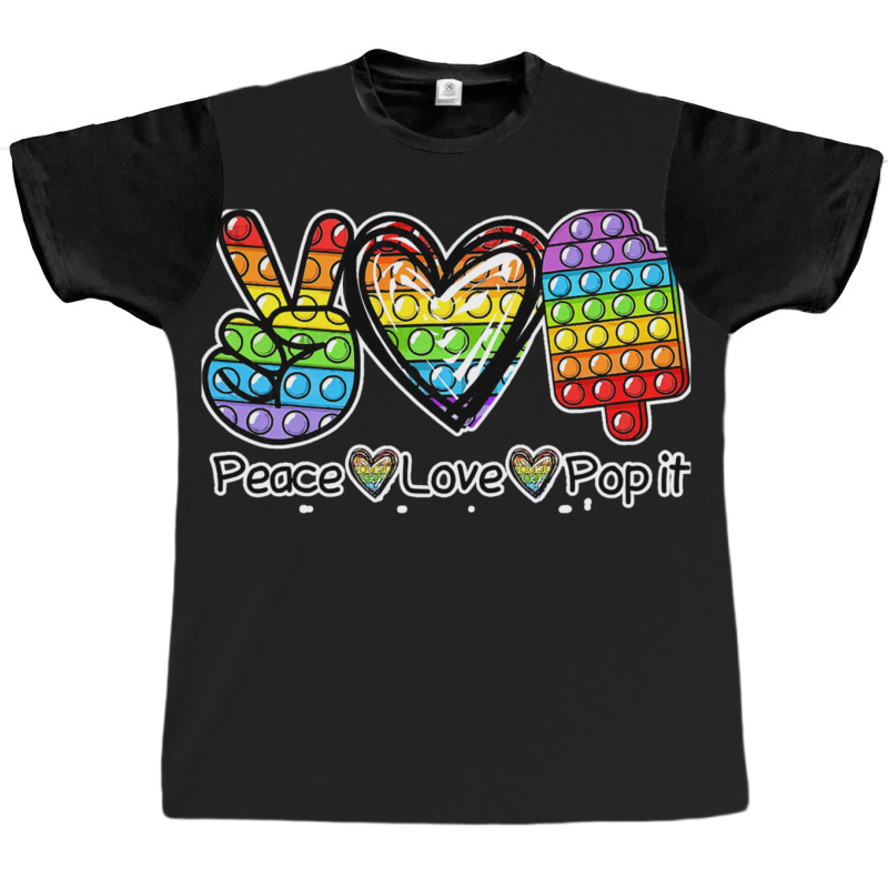 Peace Love Pop It Poppin Ice Cream Graphic T-shirt | Artistshot