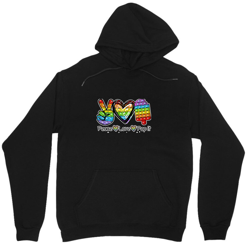 Peace Love Pop It Poppin Ice Cream Unisex Hoodie | Artistshot