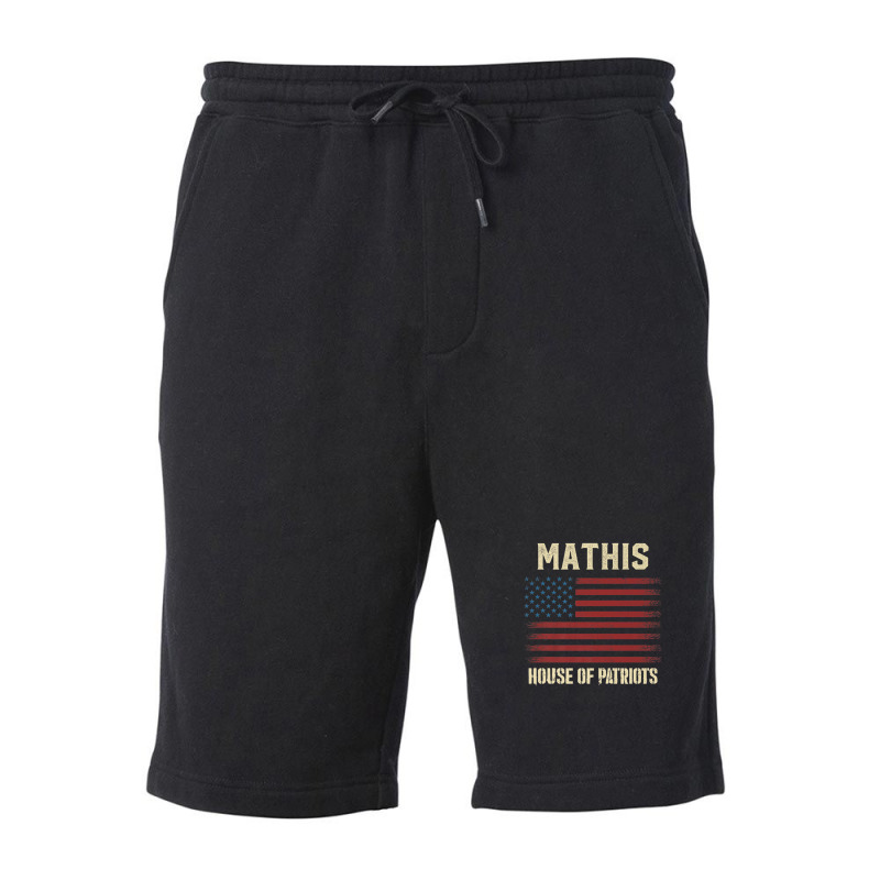 Mathis Last Name Surname American Flag Family Fleece Short | Artistshot