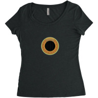 Guitar Rosette And Strings 1 Women's Triblend Scoop T-shirt | Artistshot