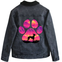 Cirneco Dell_etna Paw Mom Dad Dog Lover Women Men 185 Unisex Sherpa-lined Denim Jacket | Artistshot