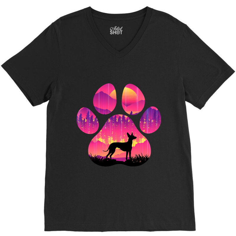 Cirneco Dell_etna Paw Mom Dad Dog Lover Women Men 185 V-neck Tee | Artistshot