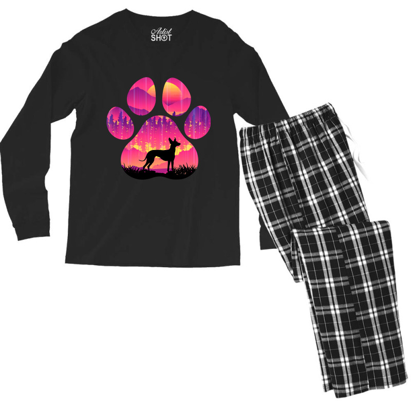 Cirneco Dell_etna Paw Mom Dad Dog Lover Women Men 185 Men's Long Sleeve Pajama Set | Artistshot