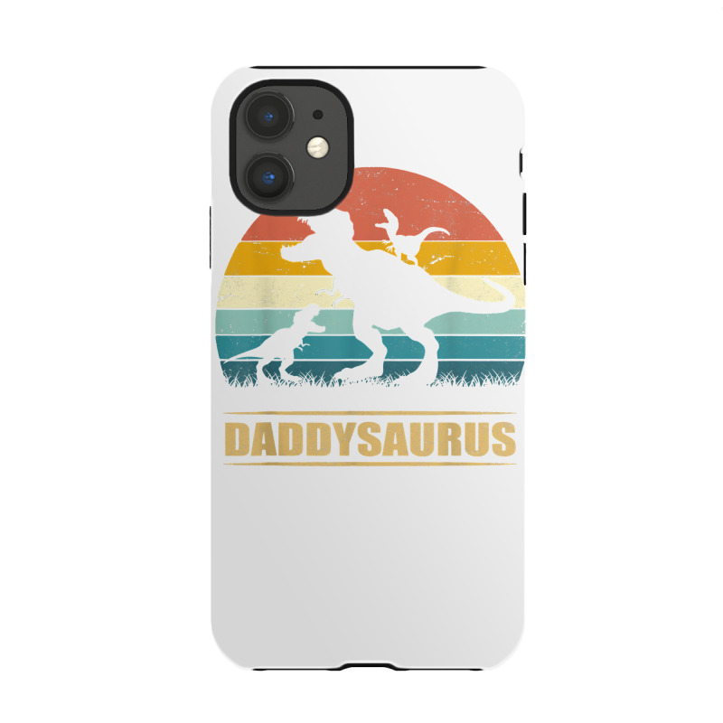 Daddy Dinosaur Daddysaurus 2 Kids Father's Day Gift For Dad T Shirt Iphone 11 Case | Artistshot