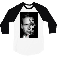 Black And White Mike Ross Quote Poster Love 3/4 Sleeve Shirt | Artistshot