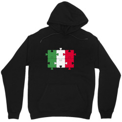 Autism Heart Jigsaw Puzzle of Italian Flag Unisex Hoodie | Artistshot