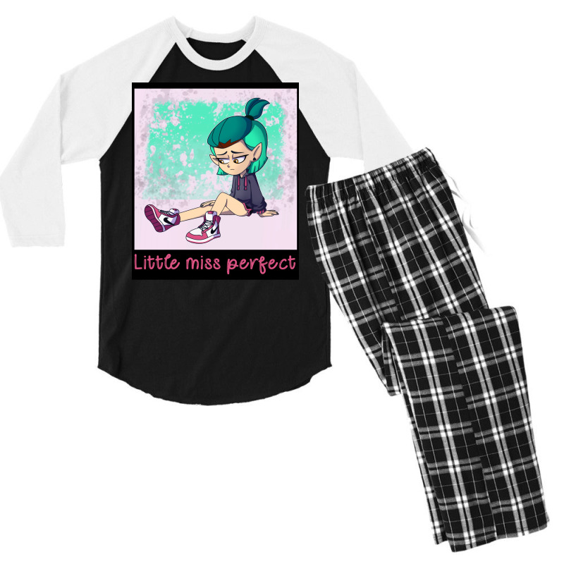 Amity Little Miss Perfect Poster Men's 3/4 Sleeve Pajama Set | Artistshot