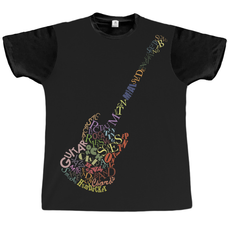 Guitar Typology No Background Graphic T-shirt by MakaylaChristineSepich | Artistshot