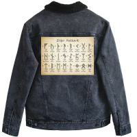 Elder Futhark  Aesthetic Stars Blue Unisex Sherpa-lined Denim Jacket | Artistshot