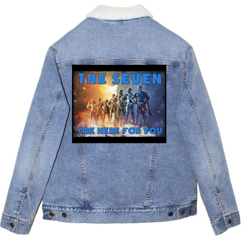 The Boys Tv Show The Seven Poster Travel Green Unisex Sherpa-Lined Denim Jacket by verriaharzi4 | Artistshot