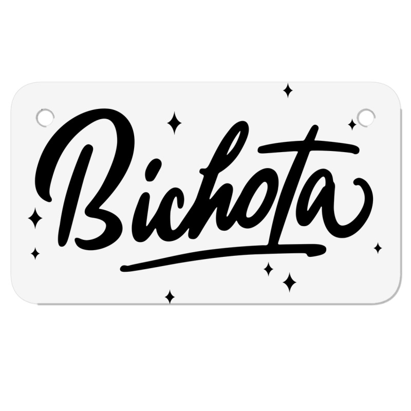 Bichota With Stars Motorcycle License Plate | Artistshot