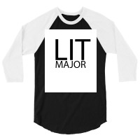 Lit Major Poster Love 3/4 Sleeve Shirt | Artistshot