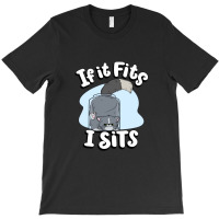 If It Fits I Sits Cute Canister Cat Fitness Animal Lover 2 T-shirt | Artistshot