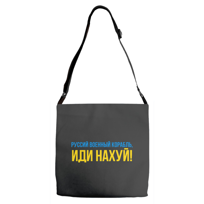 Russian Military Ship Fcck Off Adjustable Strap Totes | Artistshot