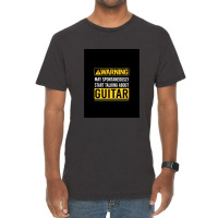 Warning May Spontaneously Start Talking About Guitar Vintage T-shirt | Artistshot