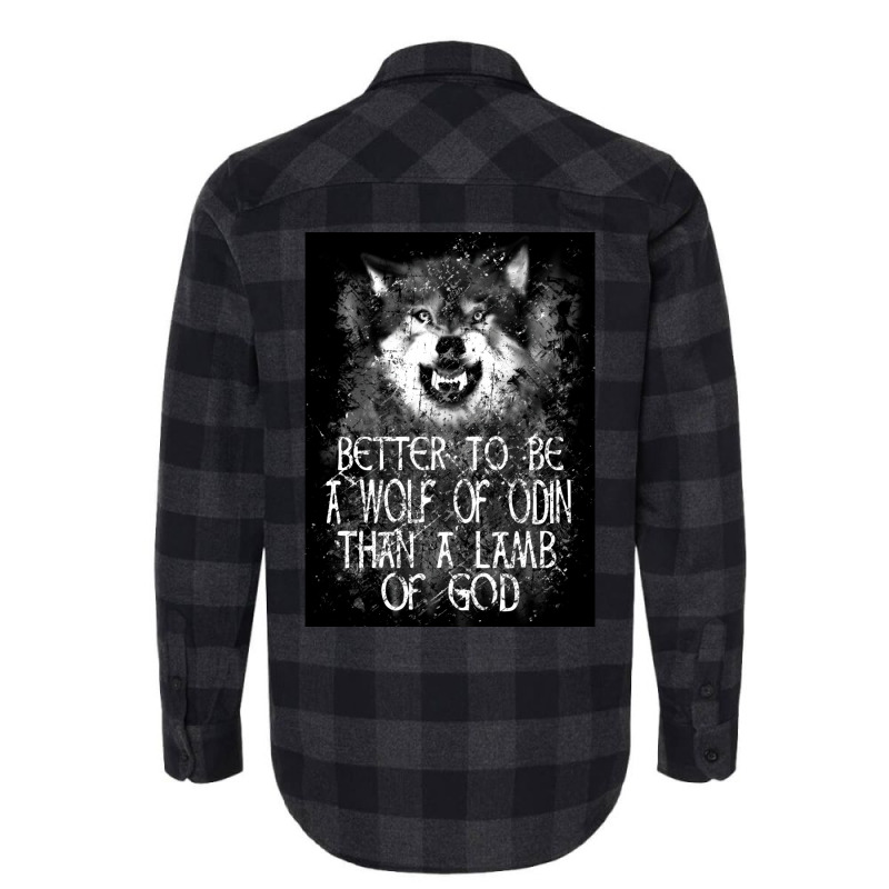 Better To Be A Wolf Of Odin Than A Lamb Of God 4  Blue 70s Flannel Shirt | Artistshot