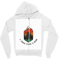 Fight A Bear Viking  Aesthetic Zipper Hoodie | Artistshot