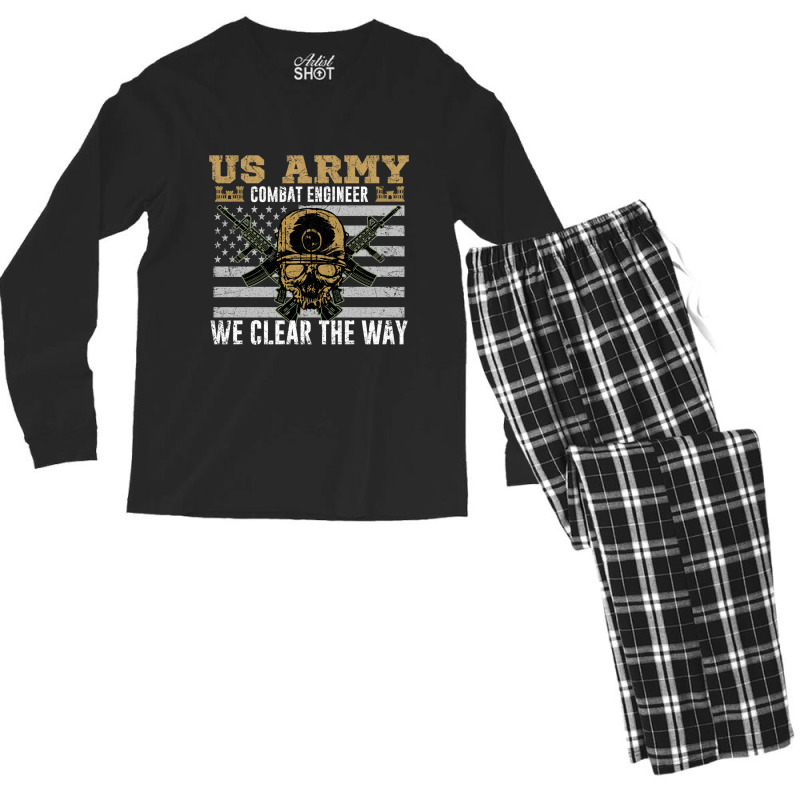 Vintage Us Army Combat Engineer 12b Military Pride Gift Idea Pullover  Men's Long Sleeve Pajama Set by SamuelTABraun | Artistshot