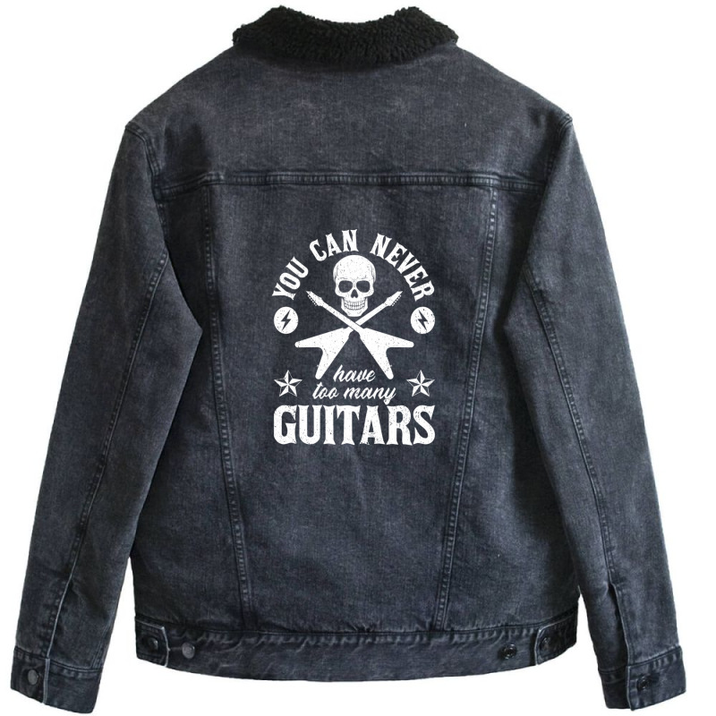 You Can Never Have Too Many Guitars 20 Unisex Sherpa-Lined Denim Jacket by SandraSerna | Artistshot