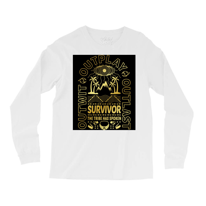 Golden Retro Survivor Poster Gift Long Sleeve Shirts by sivelslebeckl | Artistshot