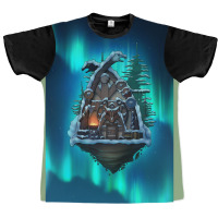 Flying Viking Hut Viking House  Aesthetic Summer Graphic T-shirt | Artistshot