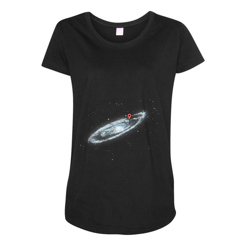 You Are Here Milky Way Maternity Scoop Neck T-shirt by SusanLynnHartmann | Artistshot