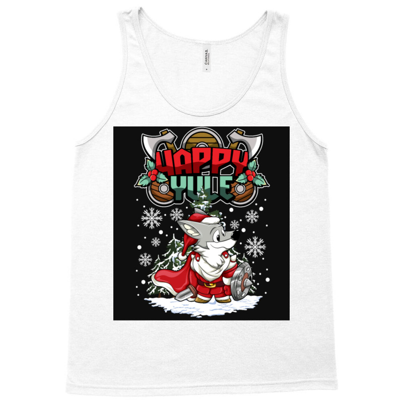 Happy Yule Viking Husky Dog Christmas  Quote Red Tank Top | Artistshot