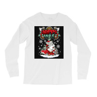 Happy Yule Viking Husky Dog Christmas  Quote Red Long Sleeve Shirts | Artistshot