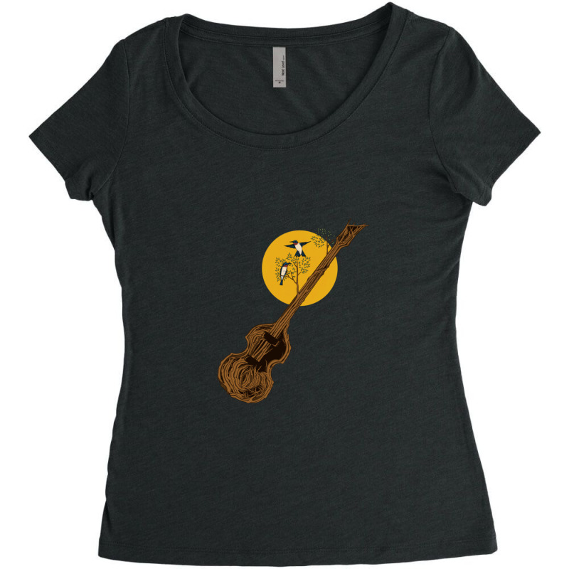 Bass Guitar Instrument Tree Of Life Women's Triblend Scoop T-shirt by SiroBrandonSoto | Artistshot