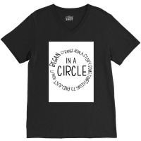 Httydinspired Quotin A Circlequot  Blue Music V-neck Tee | Artistshot