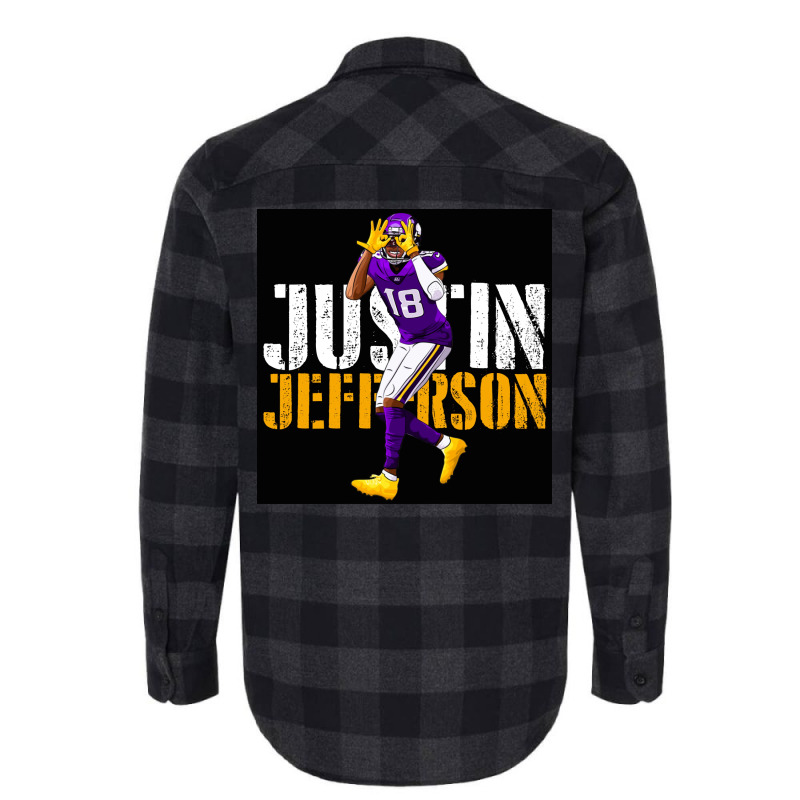 Justin Jefferson  Boy Vintage Flannel Shirt | Artistshot