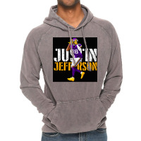 Justin Jefferson  Boy Vintage Vintage Hoodie | Artistshot