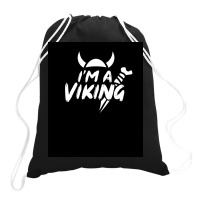 I Am A Viking  Green Aesthetic Drawstring Bags | Artistshot