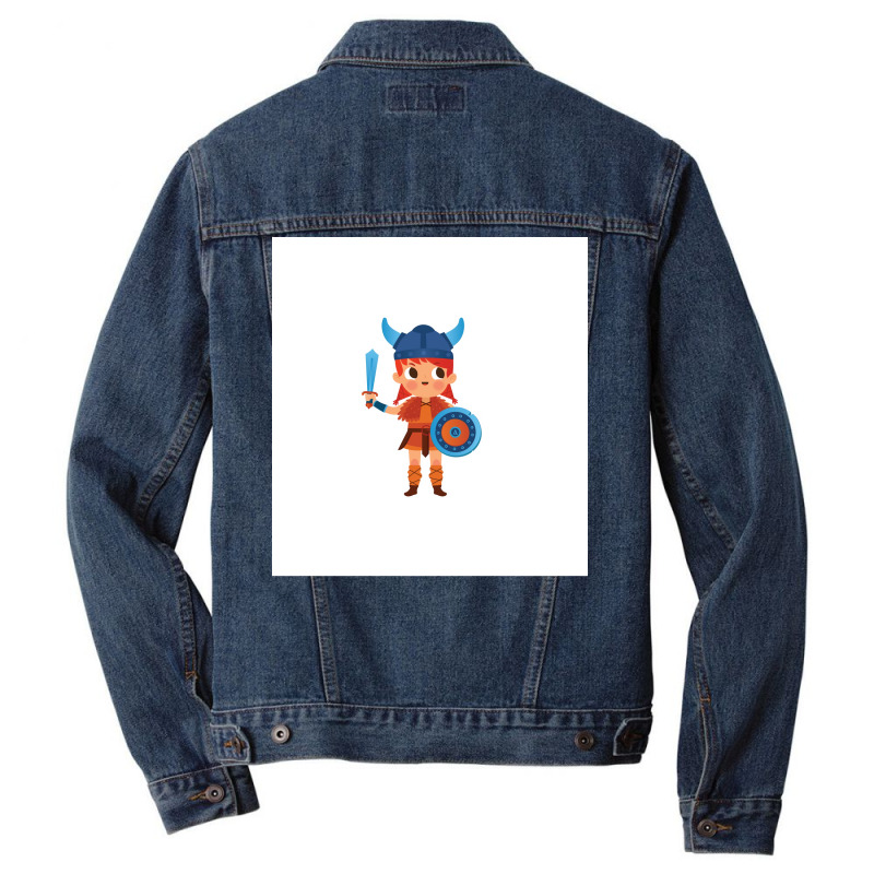 Little Viking Girl  Blue Hippie Men Denim Jacket | Artistshot