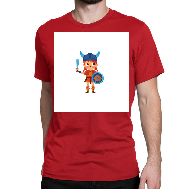 Little Viking Girl  Blue Hippie Classic T-shirt | Artistshot