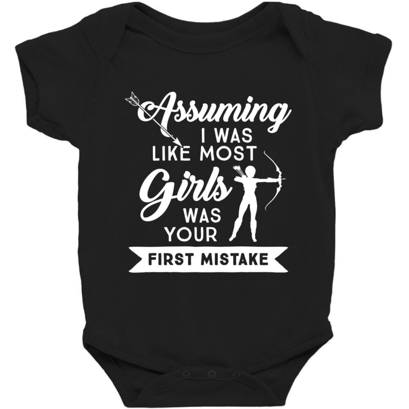 Trending Women Archer Not Like Most Girls Bow Hunting Baby Bodysuit by Trudeau Palmer | Artistshot