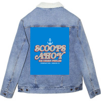 Sa Ice Cream Poster Aesthetic Unisex Sherpa-lined Denim Jacket | Artistshot