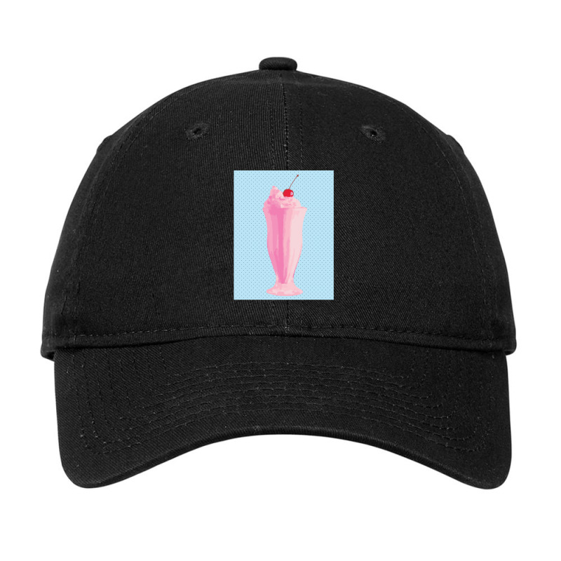 Pink Milkshake Pop Art Adjustable Cap by ThomasWaters | Artistshot