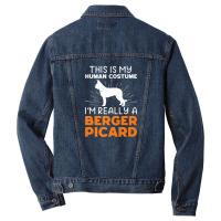 This Is My Human Costume I'm Really A Berger Picard Men Denim Jacket | Artistshot