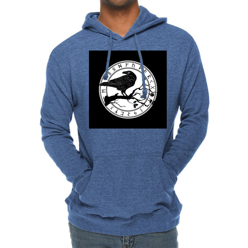 Raven Of Odin Norse Runes Tattoo Viking  Cool Tumblr Lightweight Hoodie | Artistshot