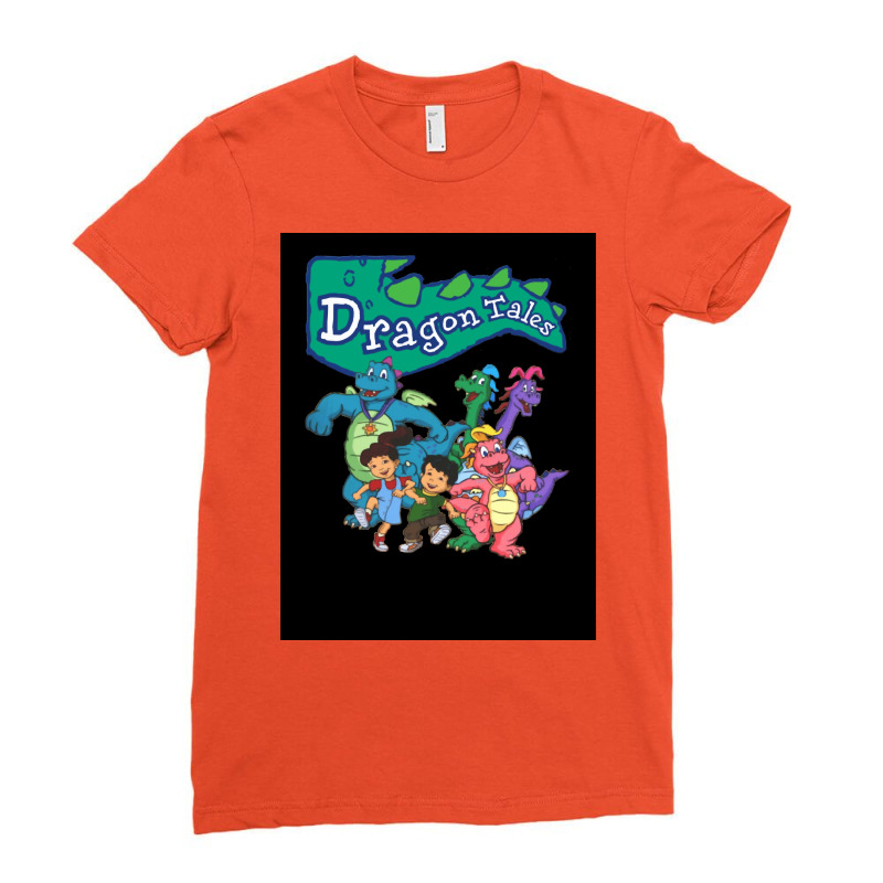 Dragon Tales Graphic Poster Stars Ladies Fitted T-Shirt by armesamaro | Artistshot