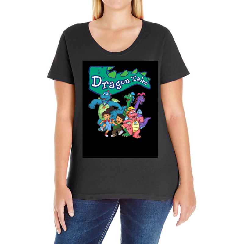 Dragon Tales Graphic Poster Stars Ladies Curvy T-Shirt by armesamaro | Artistshot