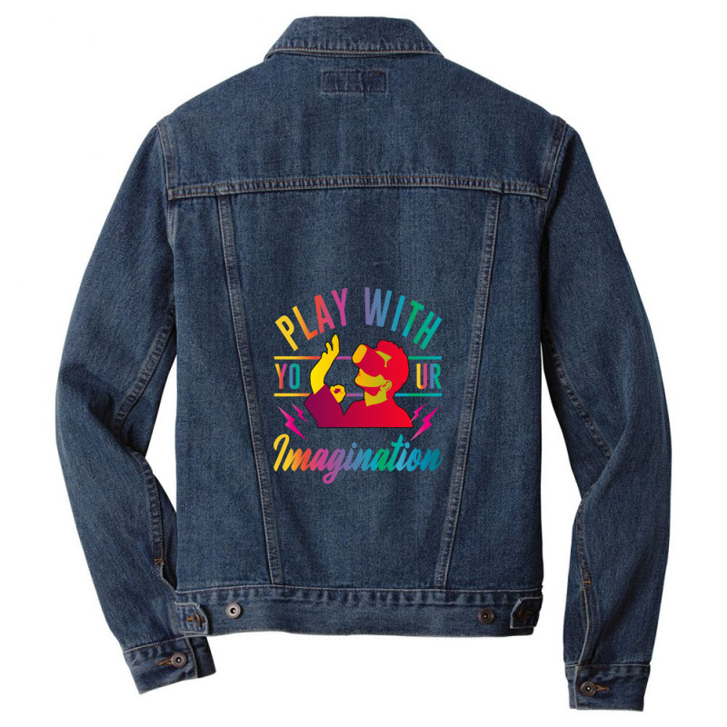 Play With Your Imagination Men Denim Jacket by ThomasWaters | Artistshot